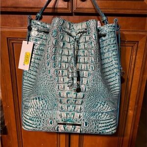 Brahmin Melbourne Marlowe Drawstring Bucket Bag NWT Retail $325